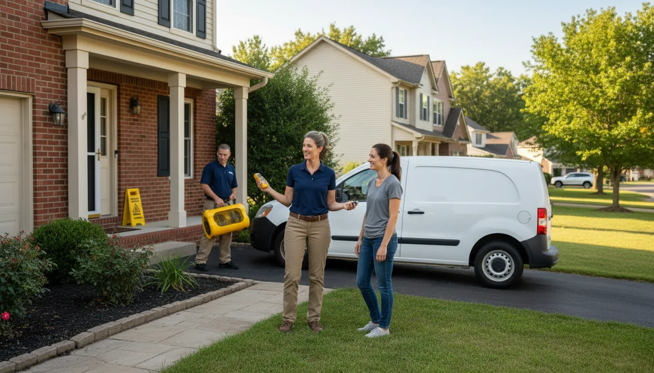 Residential water damage restoration in Hermitage, PA